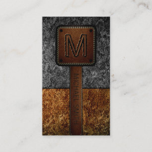 Carte De Visite Monogramme Cuir Look #10