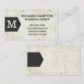 Carte De Visite Monogramme | Cuir usé (Devant / Derrière)