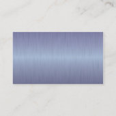 Carte De Visite Monogramme d'acier à pinceau bleu exécutif (Dos)