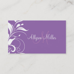 Carte De Visite Monogramme d'affaires pour dames