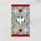 CARTE DE VISITE MONOGRAMME D'AGLE, RUBY ROUGE (Dos)