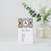 CARTE DE VISITE MONOGRAMME D'AGLE, RUBY ROUGE (Debout devant)