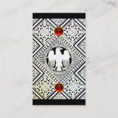 CARTE DE VISITE MONOGRAMME D'AGLE, RUBY ROUGE (Dos)