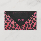 Carte De Visite Monogramme Dalmatien Noir et Rouge (Dos)