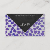 Carte De Visite Monogramme Dalmatien violet et blanc (Dos)