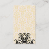 Carte De Visite Monogramme Damask (crème) (Dos)