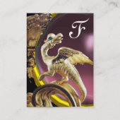 Carte De Visite MONogramme D'AMÉTHYSTE ROBE DRAGON D'OR (Dos)
