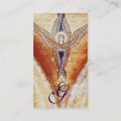 Carte De Visite MONOGRAMME D'ANGE MOSAÏQUE Violet (Dos)