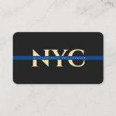 Carte De Visite Monogramme d'application de la loi de la ligne ble (Devant)