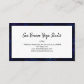 Carte De Visite Monogramme d'aquarelle bleu Mandala Galaxy Boho Yo (Dos)