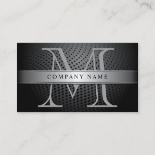 Carte De Visite Monogramme d'argent professionnel