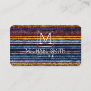 Carte De Visite Monogramme d'art Abstrait coloré #15