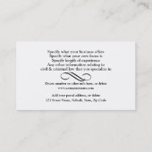 Carte De Visite Monogramme d'avocat de mandataire masculin (Dos)