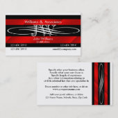 Carte De Visite Monogramme d'avocat de mandataire masculin (Devant / Derrière)