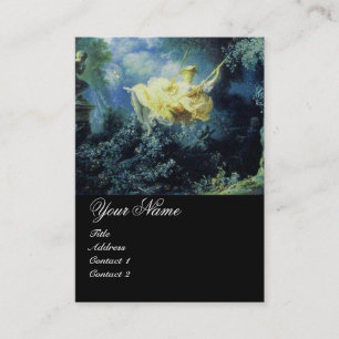 Carte De Visite MONOGRAMME DE BALANCE, Vert Bleu Jaune Noir