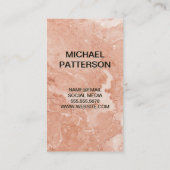 Carte De Visite Monogramme de bannière en or d'argent métallique | (Dos)