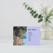 Carte De Visite MONOGRAMME DE BEAUTÉ CLASSIQUE bleu vif antique (Debout devant)