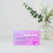 Carte De Visite monogramme de beauté de la parties scintillant ros (Debout devant)