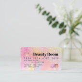 Carte De Visite Monogramme de beauté en marbre parties scintillant (Debout devant)