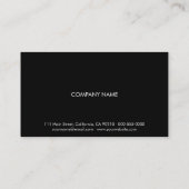 Carte De Visite Monogramme de blanc de PurePro No8B (Dos)