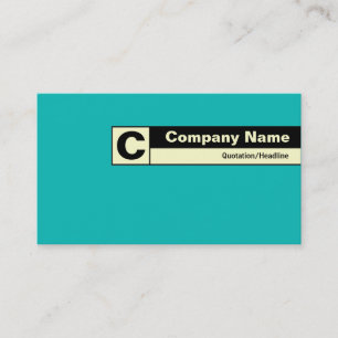 Carte De Visite Monogramme de bord - Aqua Blue 0ABAB5