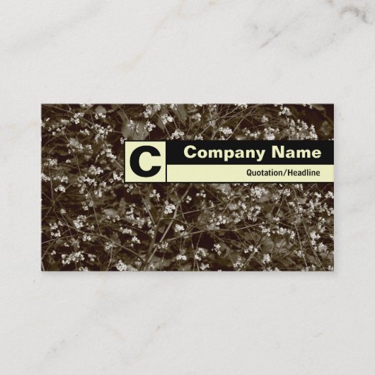 Carte De Visite Monogramme de bord - Blossom (Devant)