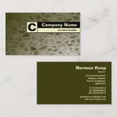 Carte De Visite Monogramme de bord - Planète Alien (Devant / Derrière)