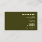 Carte De Visite Monogramme de bord - Planète Alien (Dos)