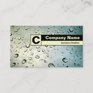Carte De Visite Monogramme de bord - Pluie sur ma fenêtre