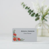 Carte De Visite Monogramme de bordure florale chic (Debout devant)