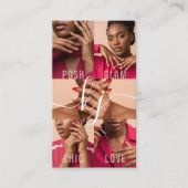 Carte De Visite Monogramme de calligraphie de script de collage de (Devant)