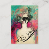 CARTE DE VISITE MONOGRAMME DE CHARME (Dos)