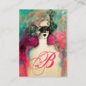 Carte De Visite MONOGRAMME DE CHARME / Elégant Mascarade vénitienn (Dos)