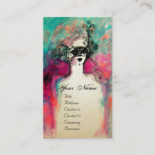 Carte De Visite MONOGRAMME de CHARME, papier blanc de perle