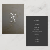 Carte De Visite Monogramme de chaux (Devant / Derrière)