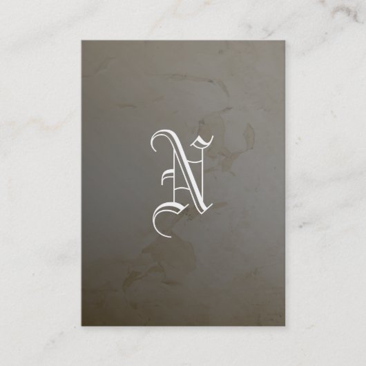 Carte De Visite Monogramme de chaux (Devant)