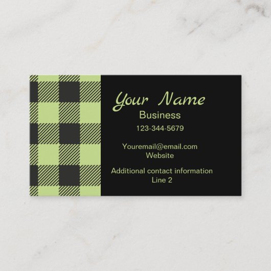 Carte De Visite Monogramme de chèque à l'aide d'un Buffle noir ver (Devant)