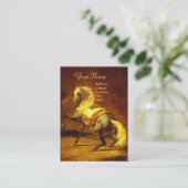 Carte De Visite Monogramme DE CHEVAL GRAY, Noir (Debout devant)