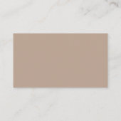 Carte De Visite Monogramme de code QR beige neutre sur les réseaux (Dos)
