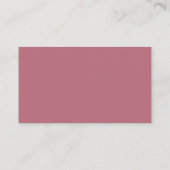 Carte De Visite Monogramme de code QR rose poussiéreux (Dos)
