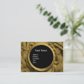 Carte De Visite MONOGRAMME DE COMBATTANCE DES RAYONS, or métal noi (Debout devant)