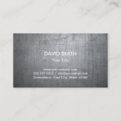 Carte De Visite Monogramme de construction Grunge Metal Profession (Dos)