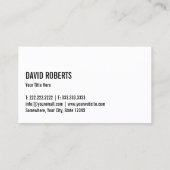 Carte De Visite Monogramme de construction moderne Noir profession (Dos)