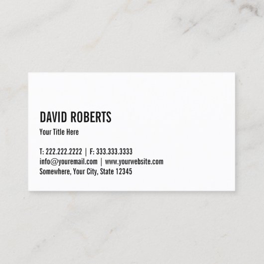 Carte De Visite Monogramme de construction moderne Noir profession (Dos)