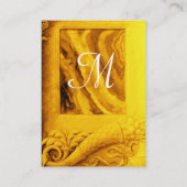 Carte De Visite MONOGRAMME DE CORNUCOPIE, clair, or, jaune, vert (Dos)