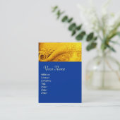 Carte De Visite MONOGRAMME DE CORNUCOPIE, jaune or brillant, bleu (Debout devant)