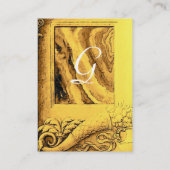 Carte De Visite MONOGRAMME DE CORNUCOPIE, jaune or brillant, brun (Dos)