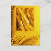 Carte De Visite MONOGRAMME DE CORNUCOPIE, jaune or brillant, rouge (Dos)