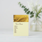 Carte De Visite MONOGRAMME DE CORNUCOPIE, jaune or clair (Debout devant)