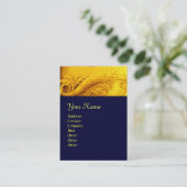 Carte De Visite MONOGRAMME DE CORNUCOPIE, jaune or clair (Debout devant)